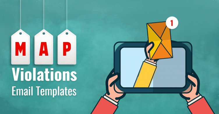 MAP violation email-template examples to send resellers violating Minimum Advertised Price policies in Canada and US