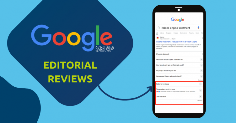 editorial reviews - serp features