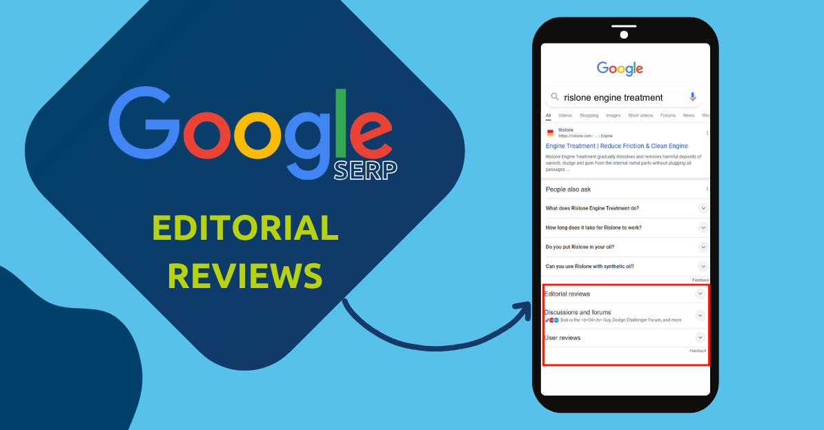 editorial reviews - serp features