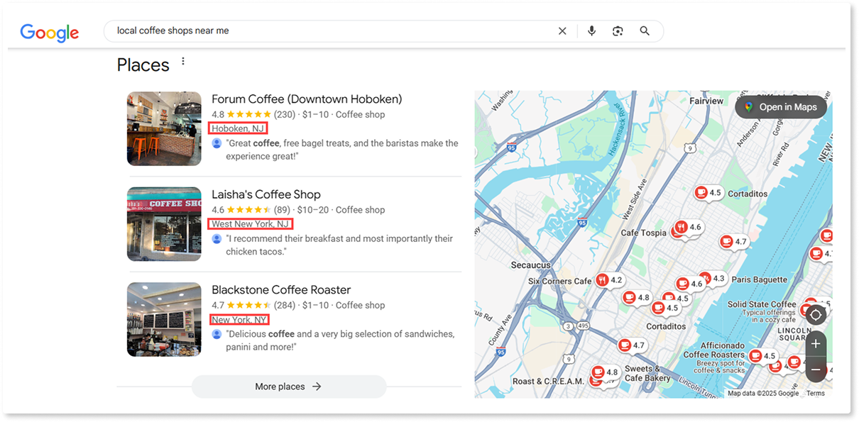 local pack - serp features