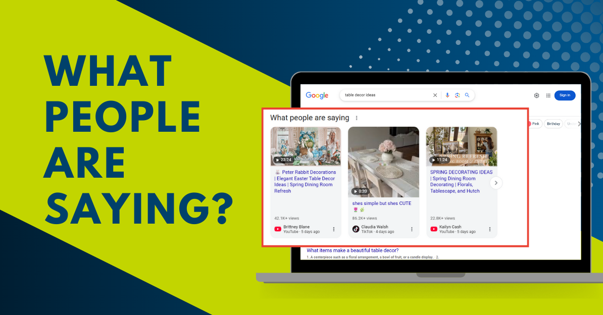what people are saying - serp feature in 2025