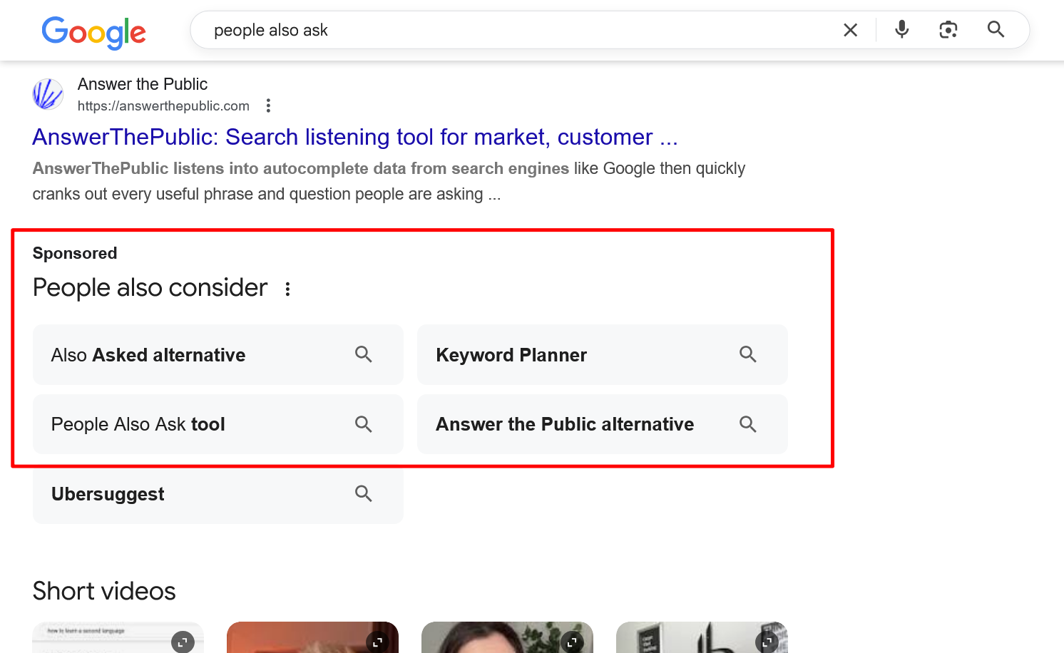 people also ask - people also consider