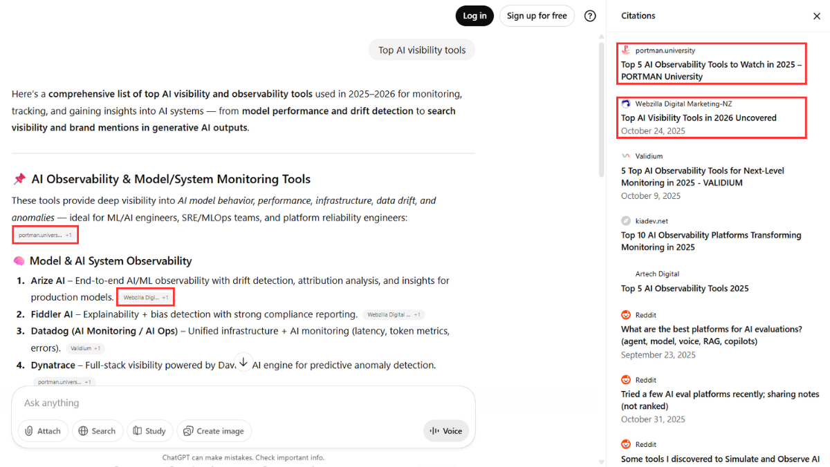 chatgpt citations - top ai visibility tracking tools