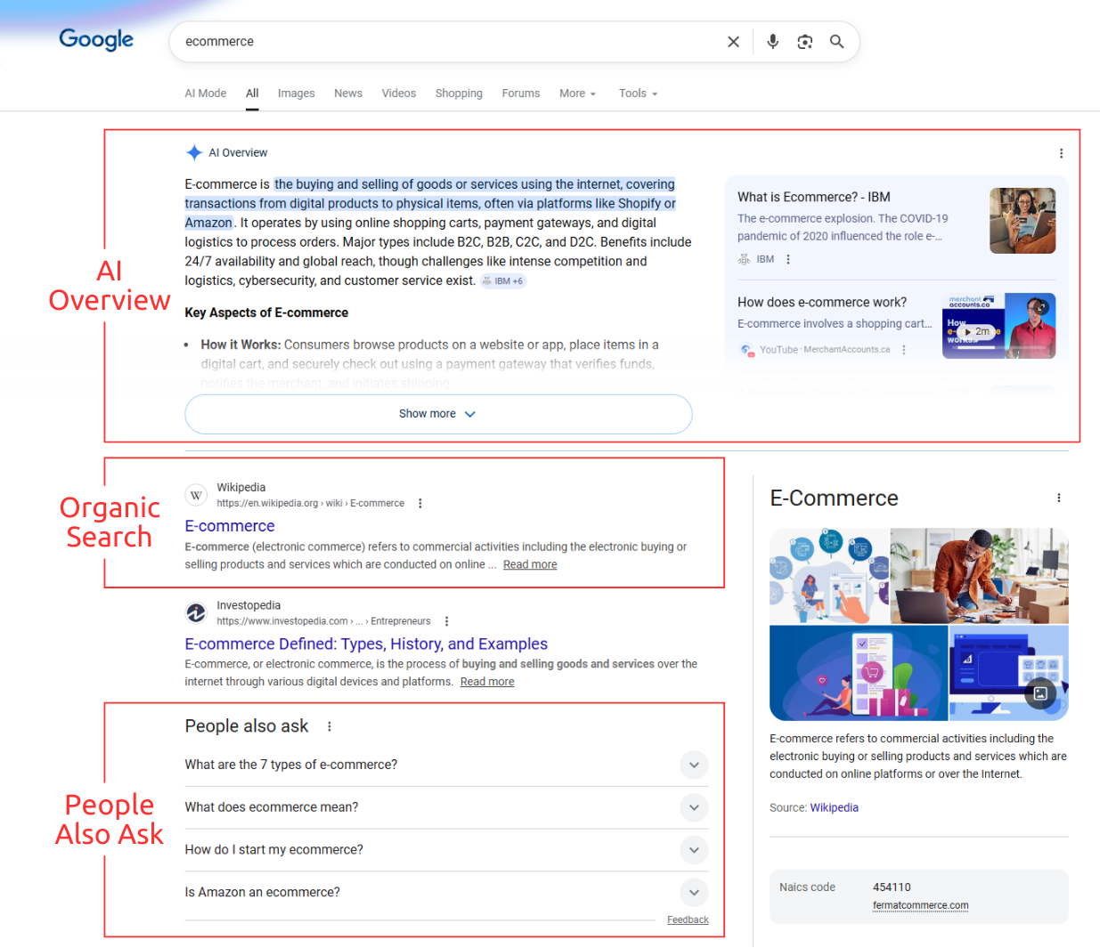 different types of serp features